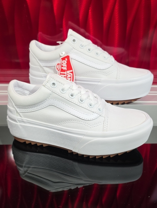 Vans Shoes - Vans Old Skool Stack True White Men's 3.5 Women's 5.0 New With Box